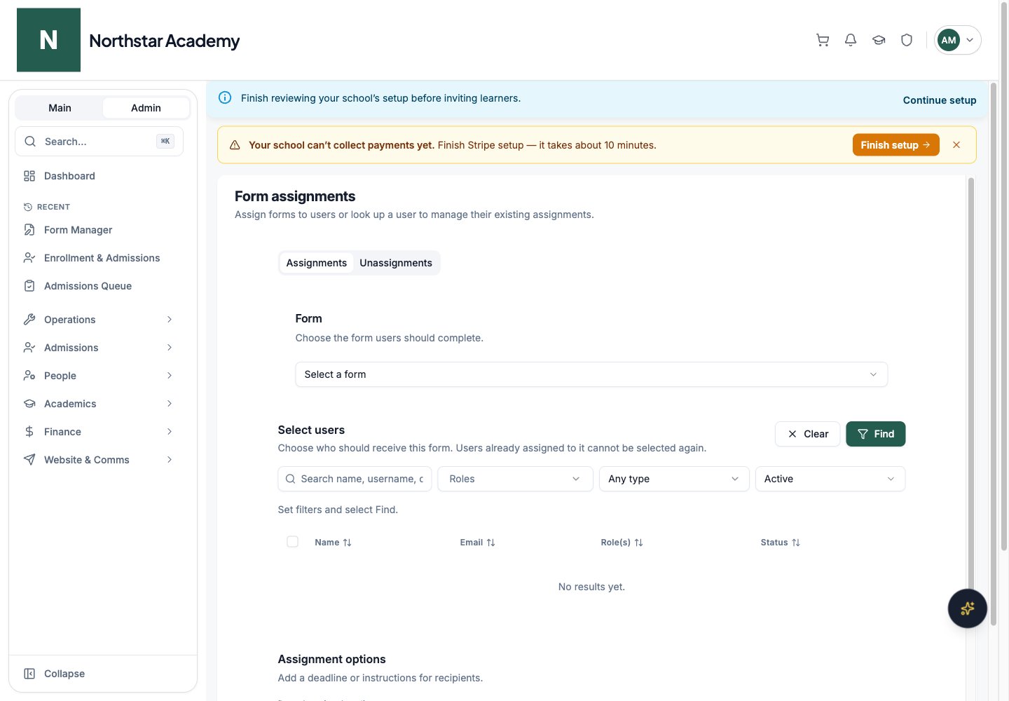 Northstar demo: Form Assignment — Assignments
