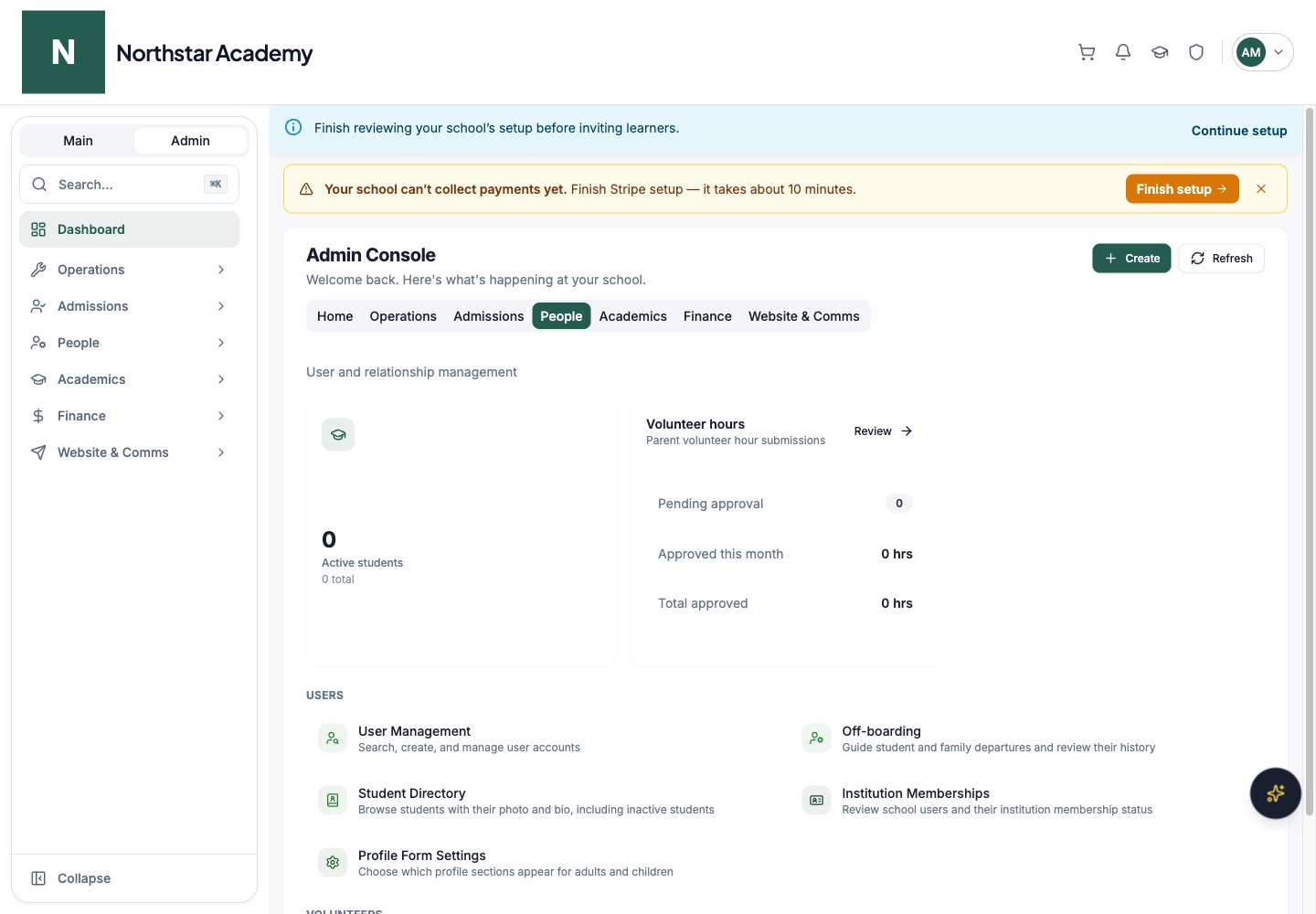Northstar demo: Admin Console — People