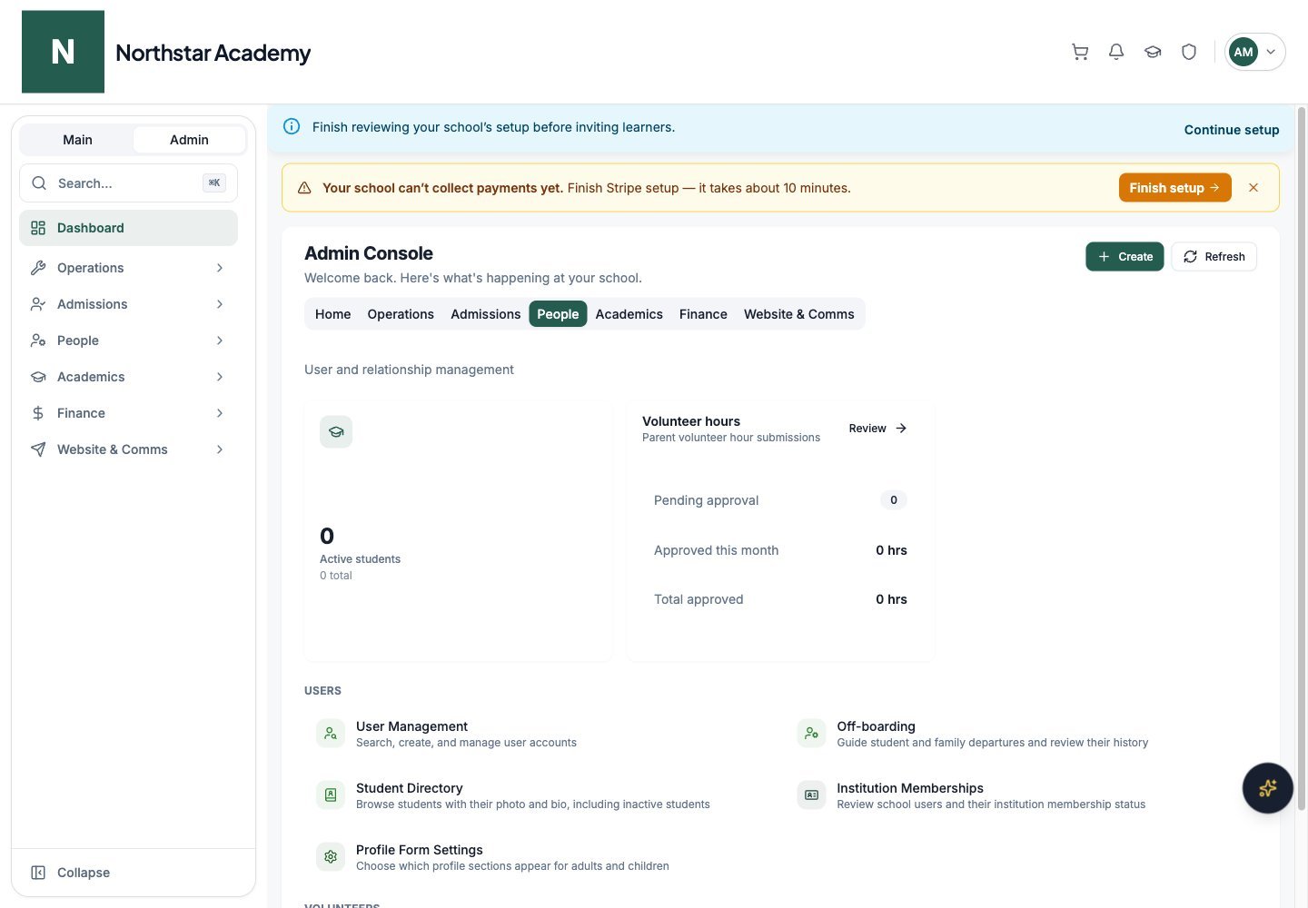 Northstar demo: Admin Console — People