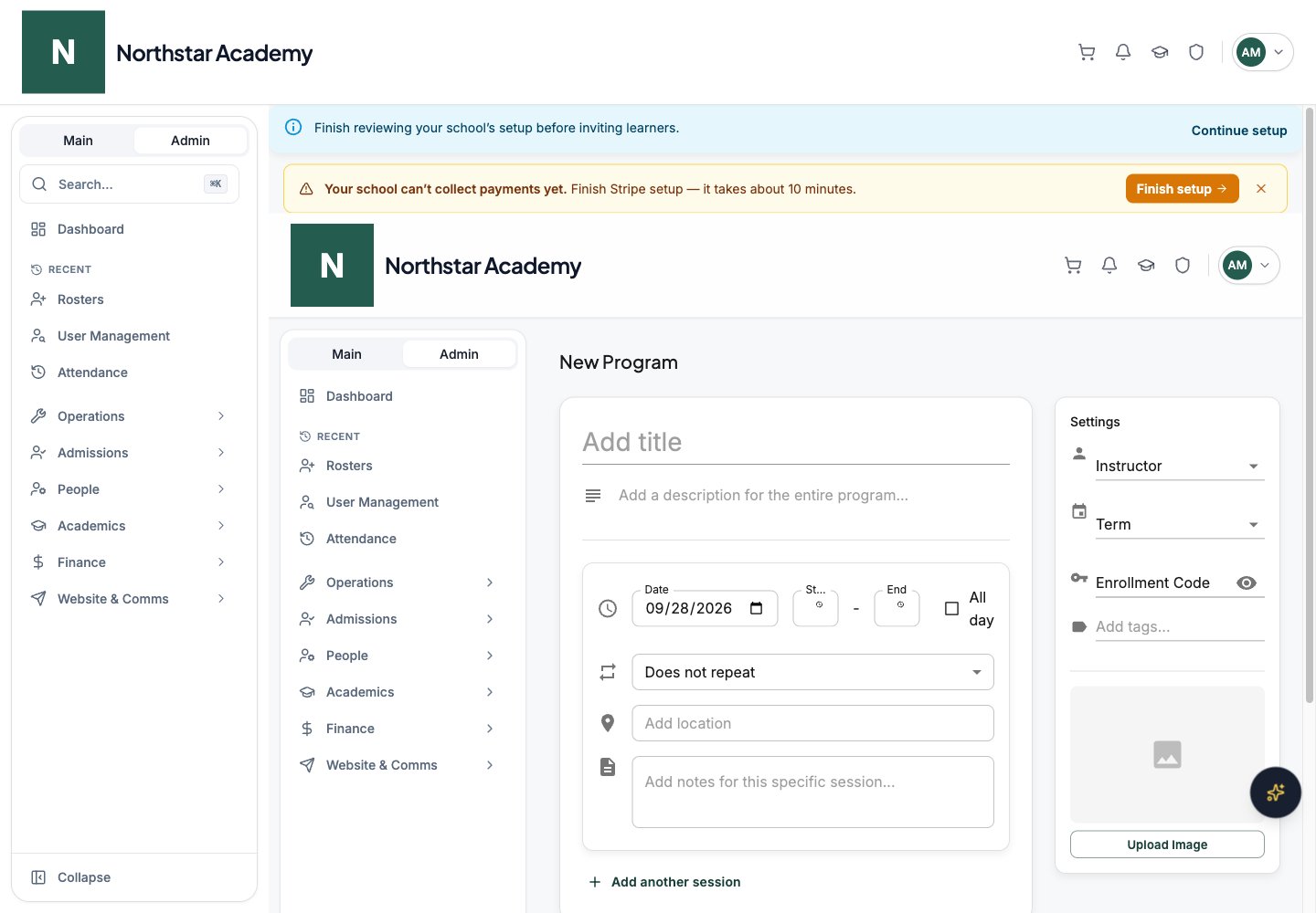 Northstar demo: Create program