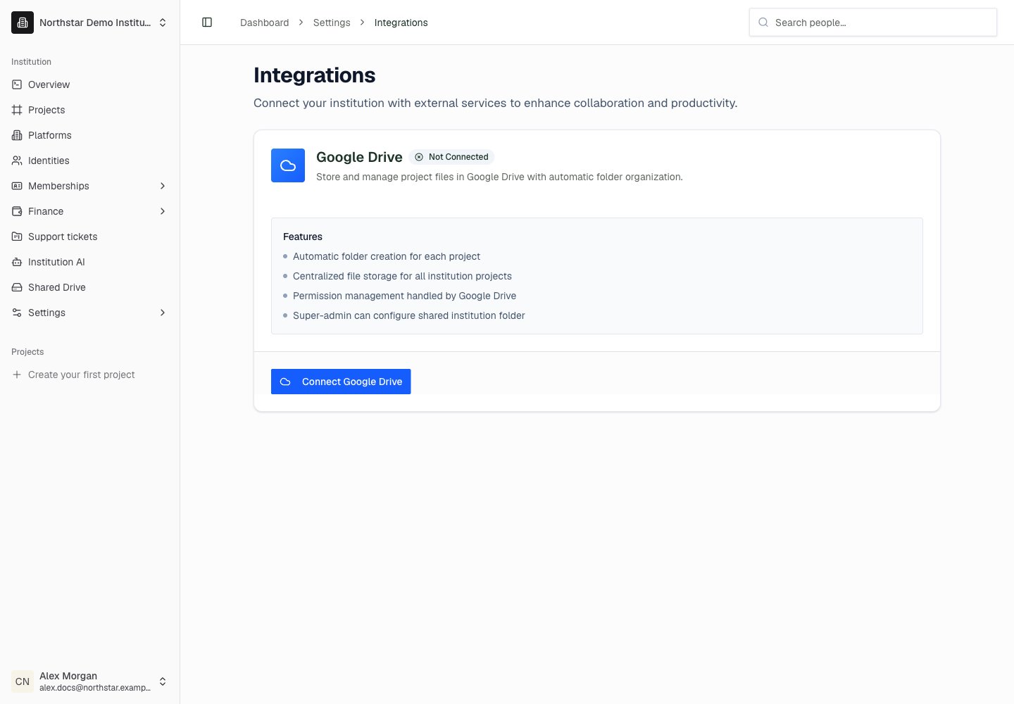 Northstar demo: Integrations