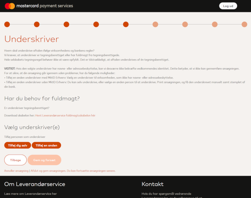 Step 5. Signing authorities.