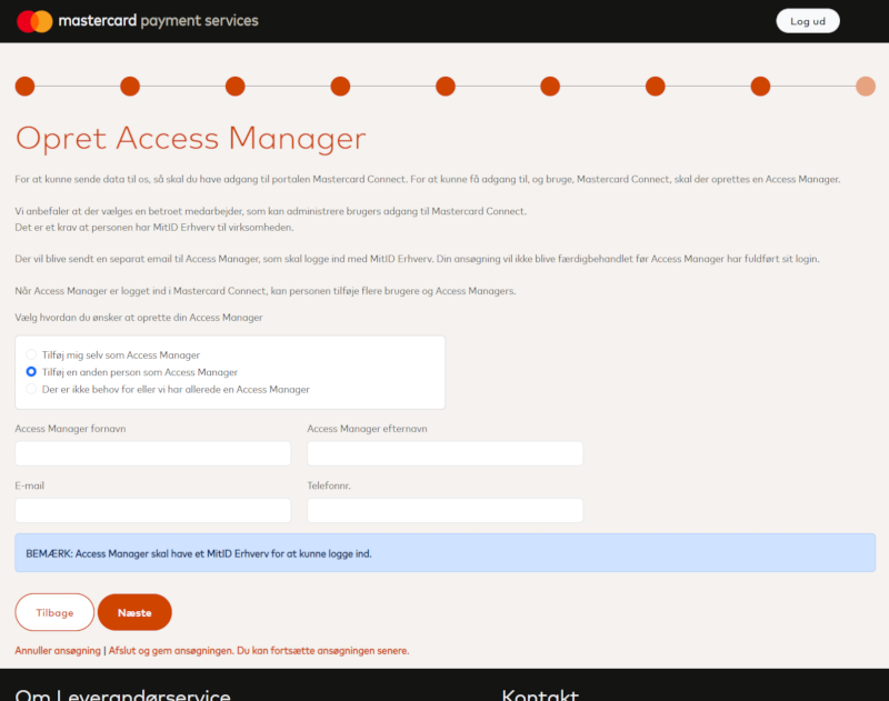 Step 8. Access Manager.