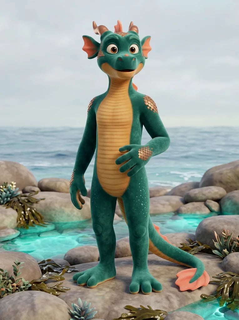 Aquatic dragon reference image