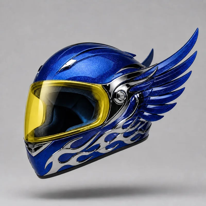 Blue helmet reference image