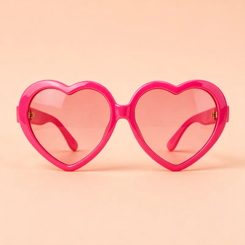 Heart-shaped sunglasses reference image