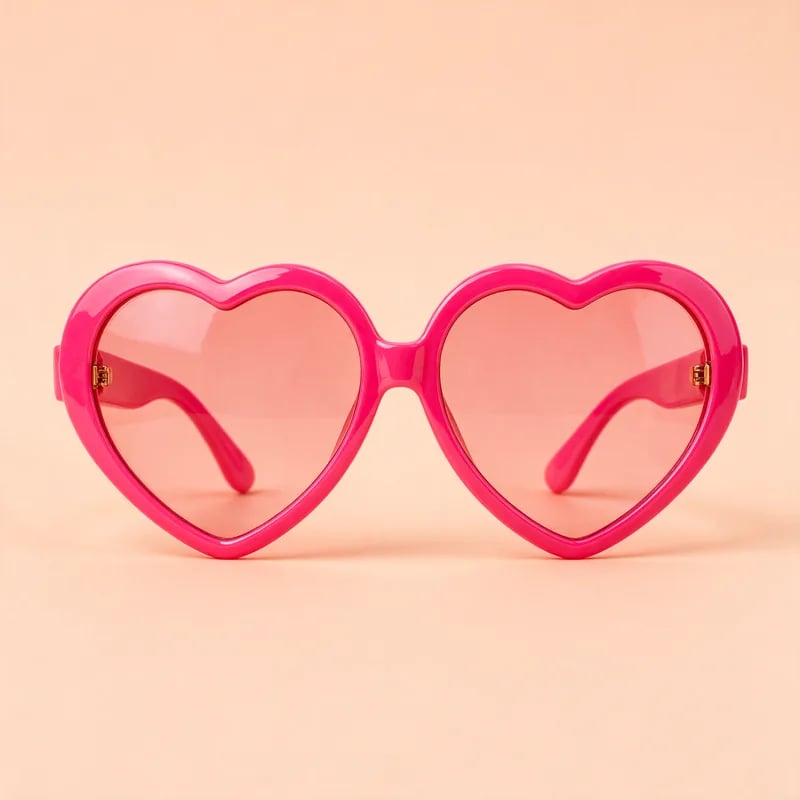 Heart-shaped sunglasses reference image