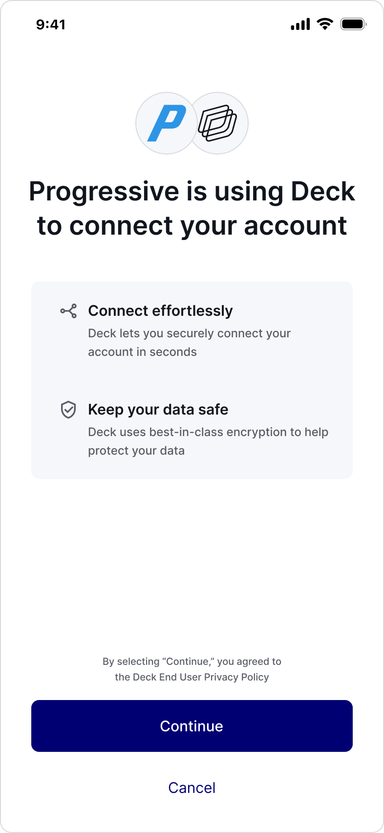 Auth SDK starting screen
