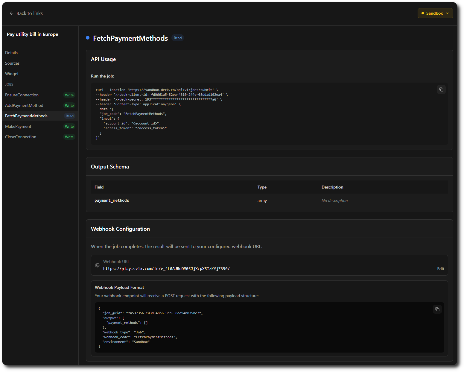 Setup Webhook in Jobs Preview