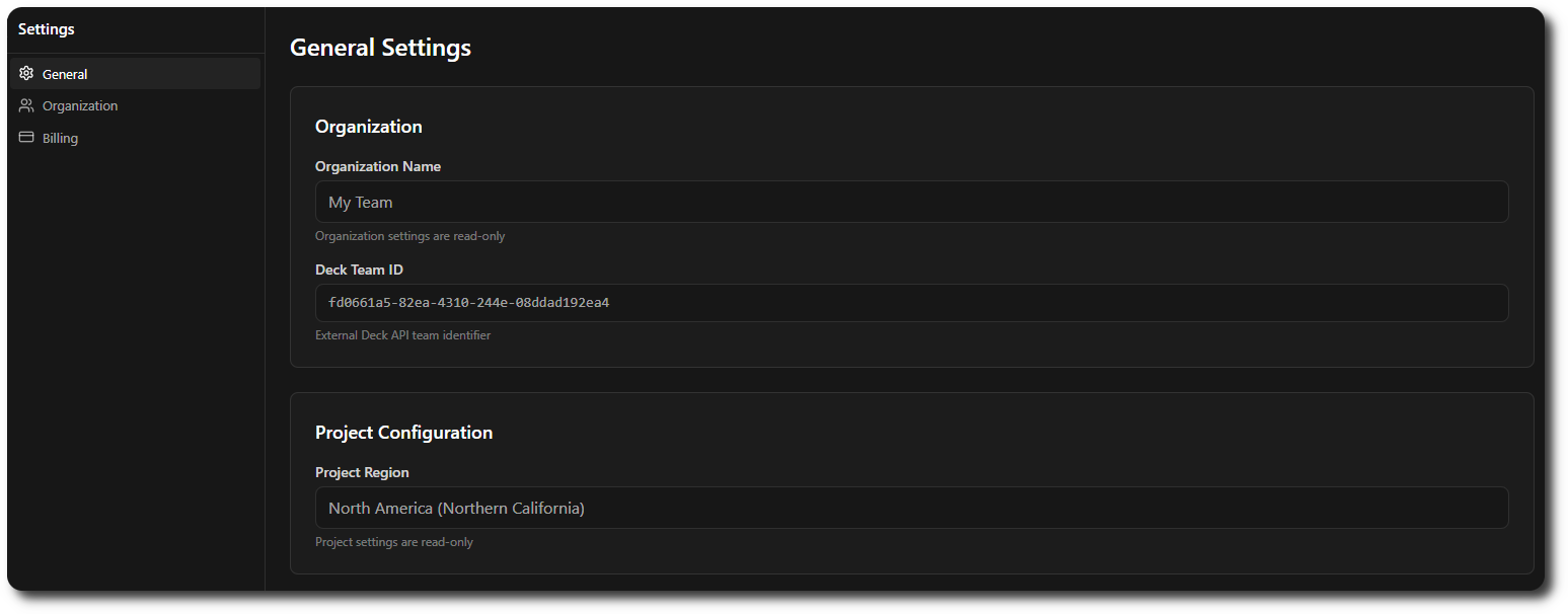 Settings Overview