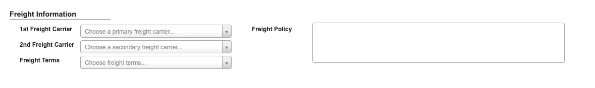 Freight Information