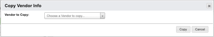 Copy Vendor Info