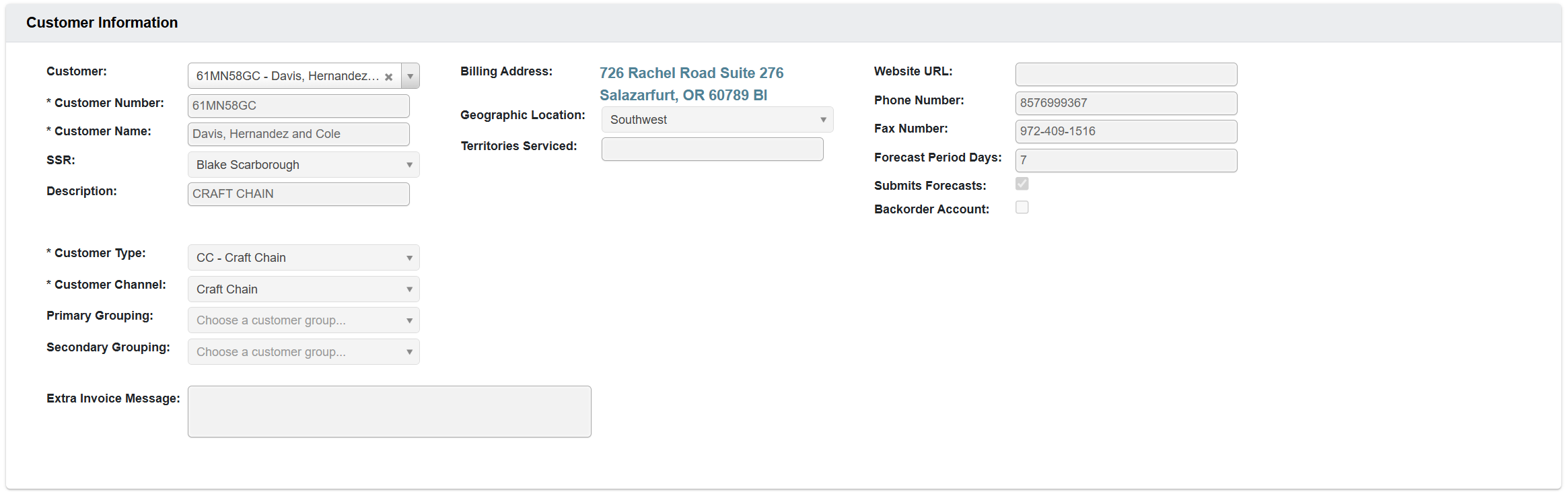 Customer Information