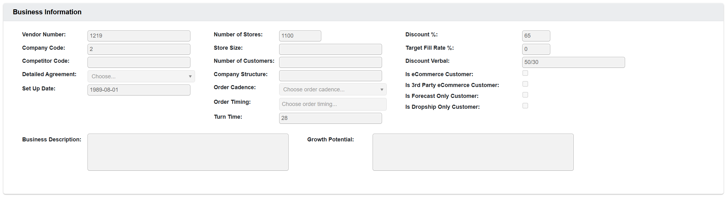 Business Information