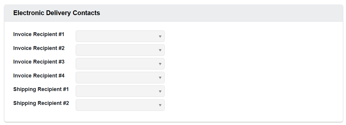 Electronic Delivery Contacts