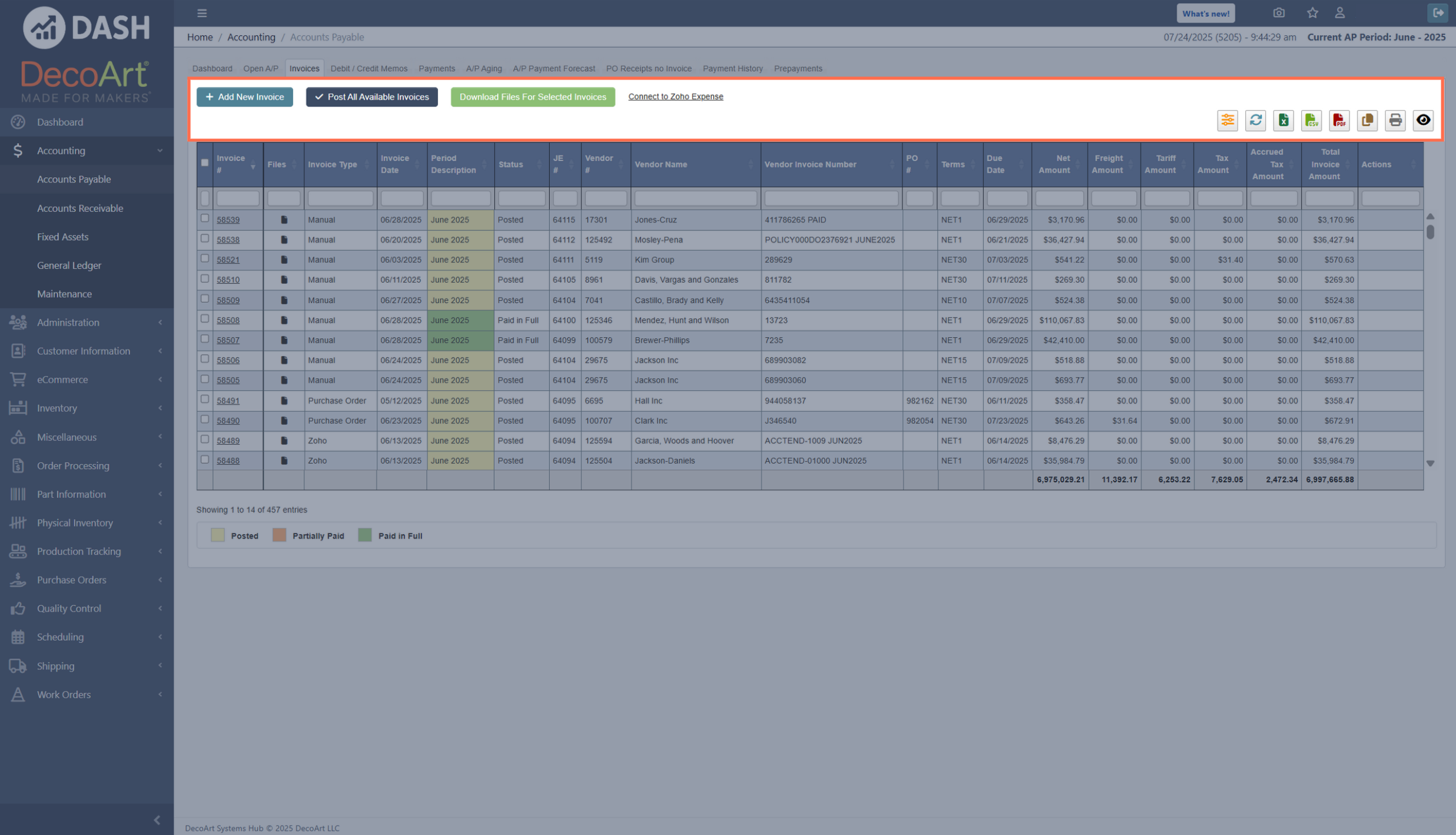 Dash Submodule Toolbar