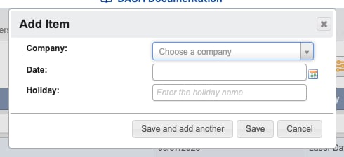 Add a holiday
