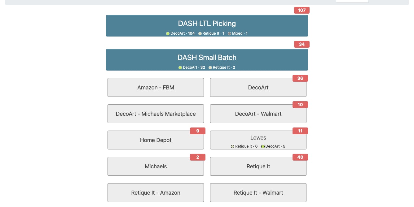Order picking channel selection