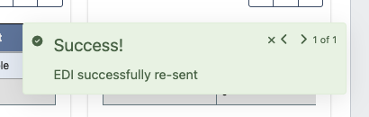 EDI invoice re-sent notification