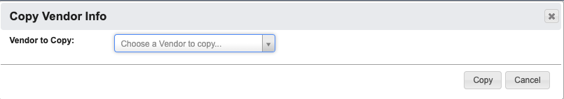 Copy Vendor Info