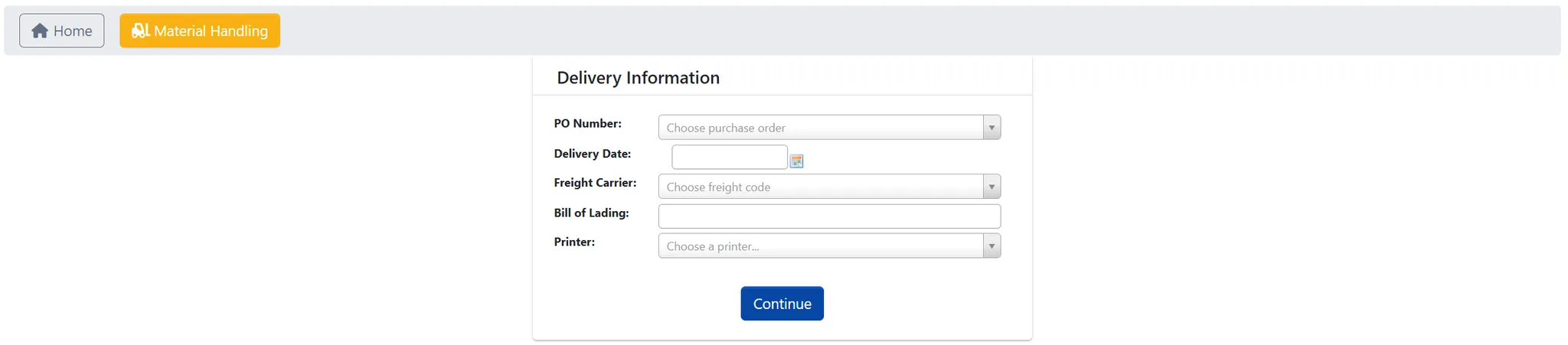 Delivery Information