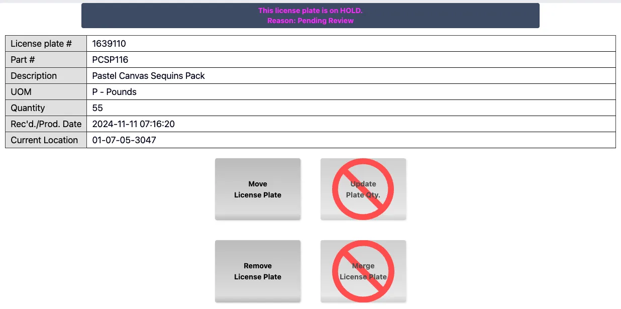 License Plate Hold 2