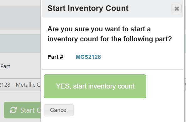 Start Inventory Count