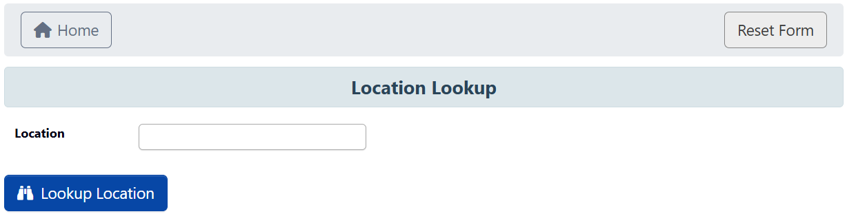 Location Lookup Search