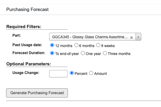 Generate Purchasing Forecast