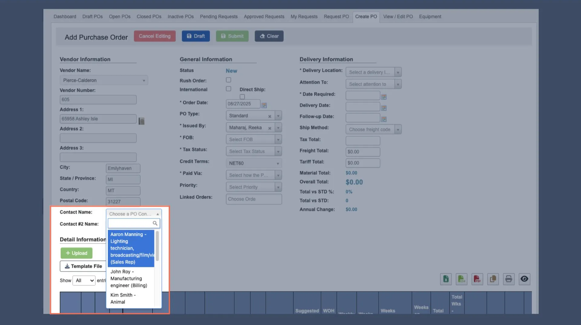 Purchase Orders - Tutorial: Create a Purchase Order (PO) - DASH ...
