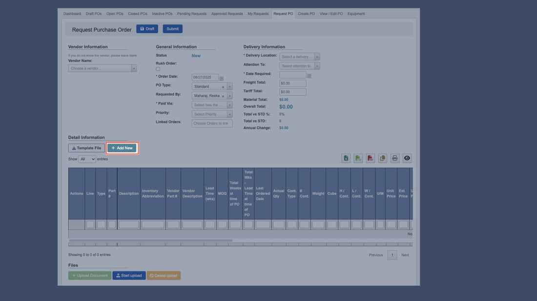 Esp Purchase Order Tutorial Purchase Orders - Tutorial: Request a Purchase Order - DASH Documentation