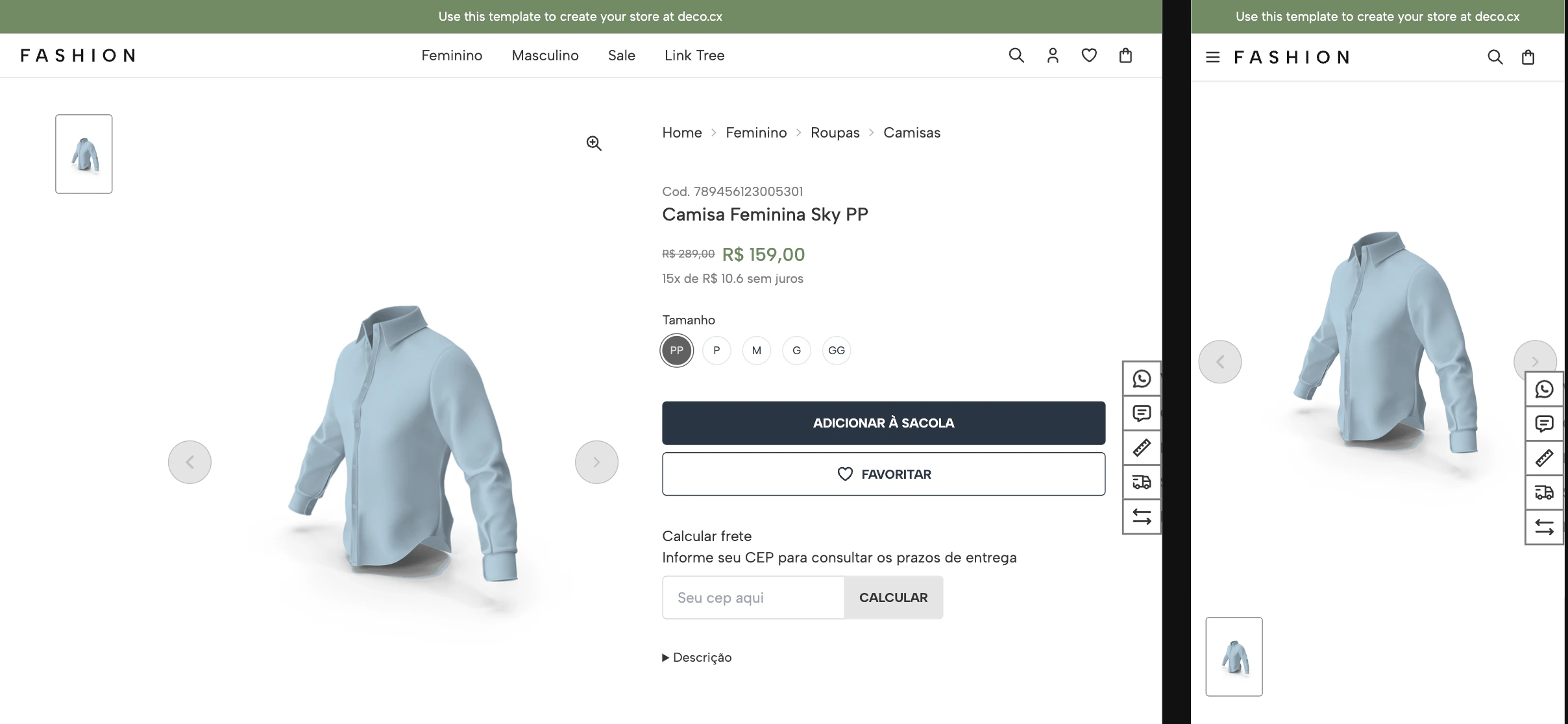 Image component as a product image