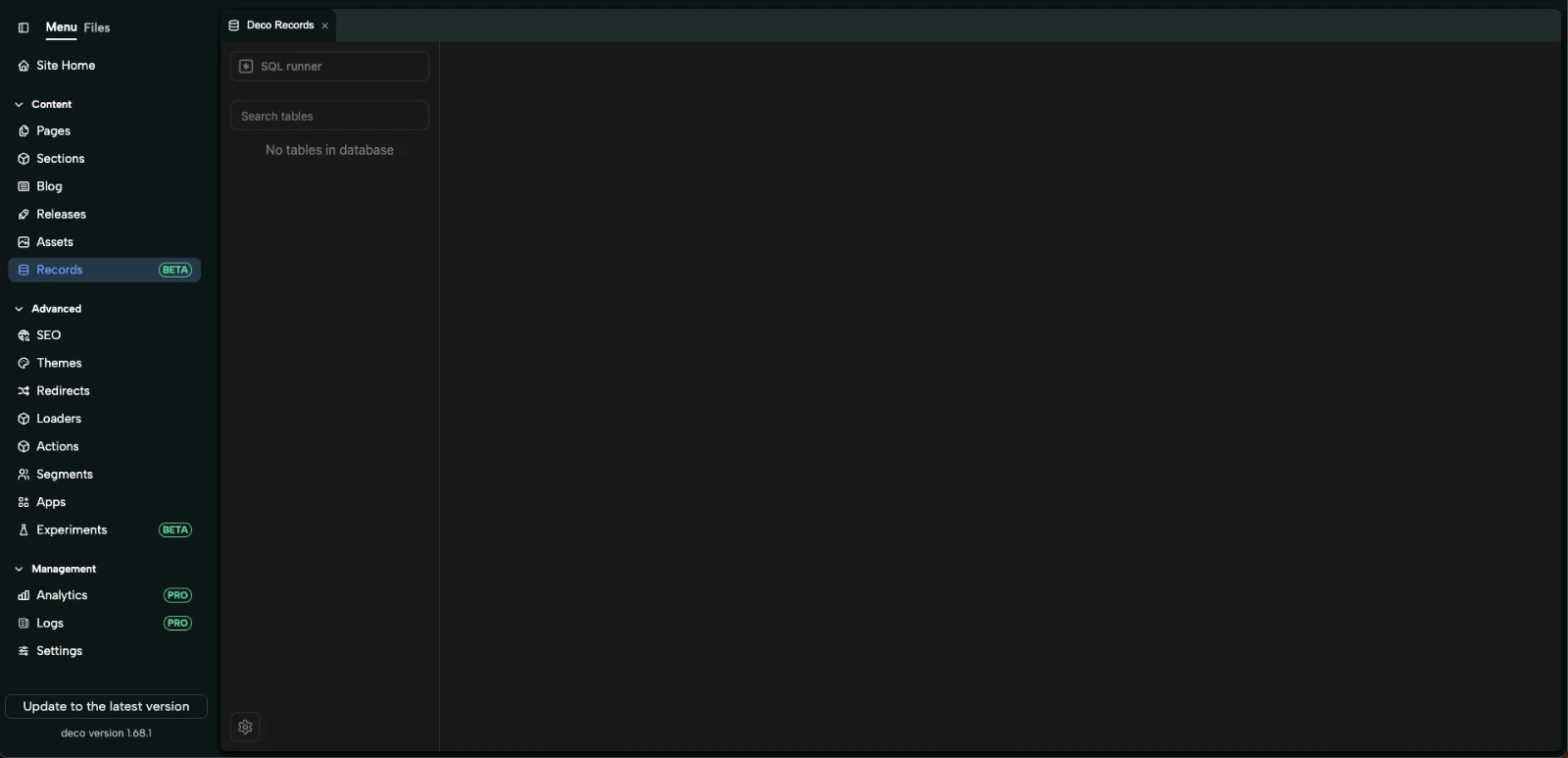Visualização do banco de dados no admin