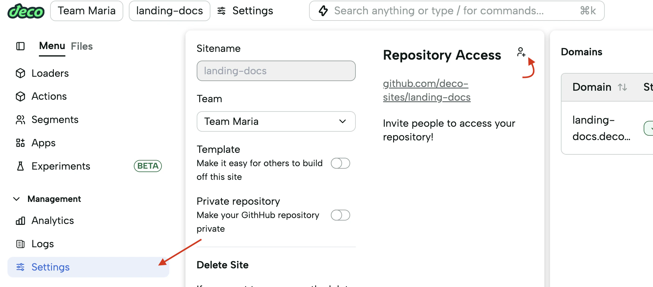 Adding collaborator to the repository