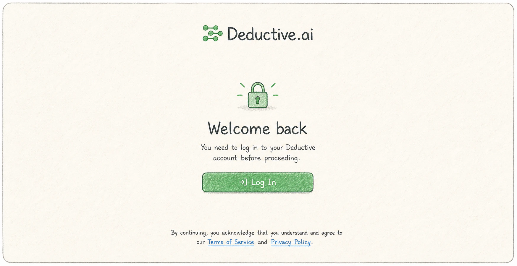 Deductive sign-in page