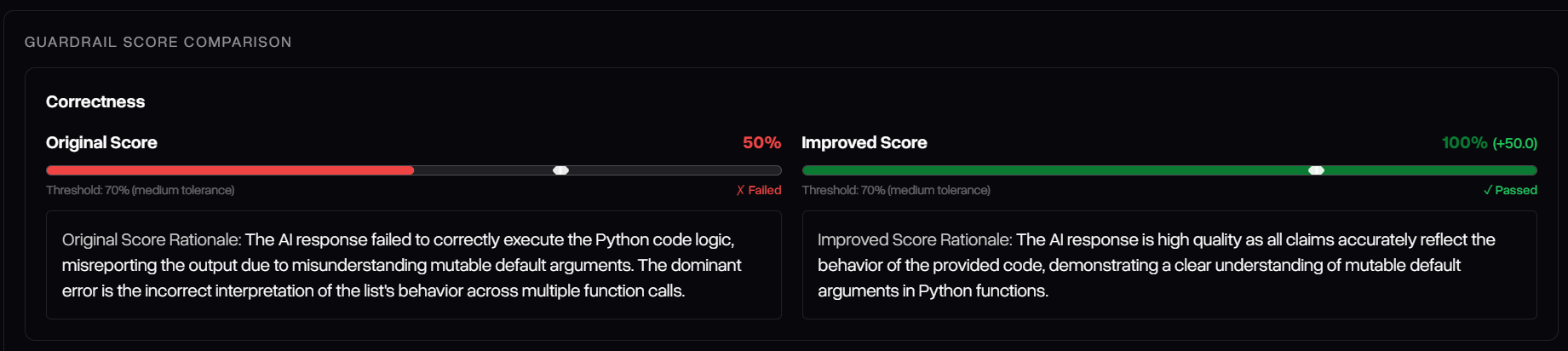 API Playground threshold example