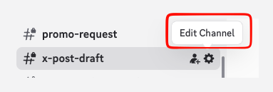 Selecting a Discord channel