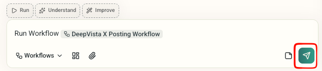 Predefined prompt that triggers the workflow