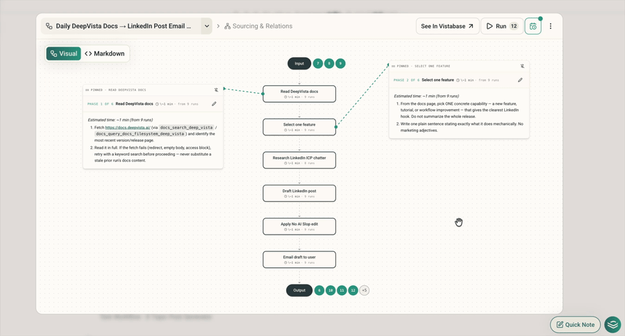 Pin multiple workflow step popovers onto the canvas