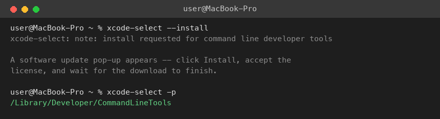 Installing Xcode Command Line Tools