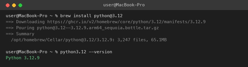 Installing Python 3.12