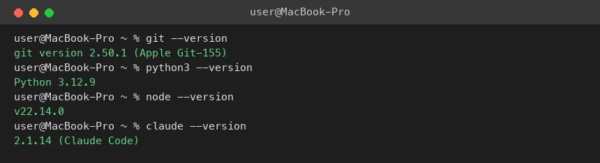 Verifying all dependencies are installed