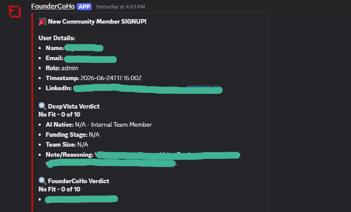 Finalizing DeepVista to Discord link