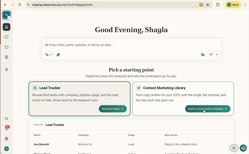 Picking a starting point when setting up a new project