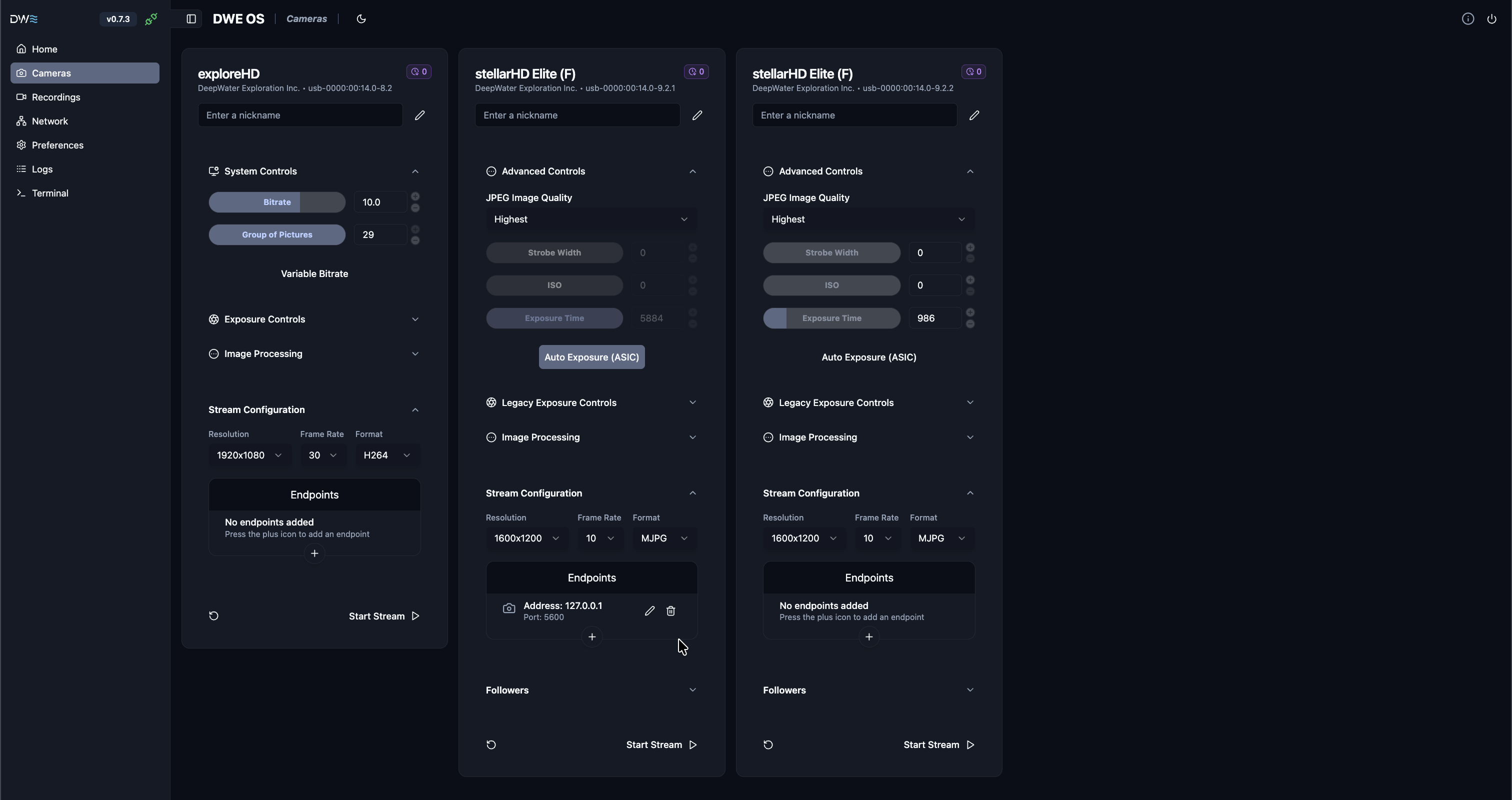 cameras page