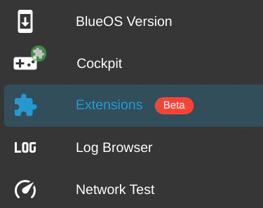 BlueOS Extensions Manager