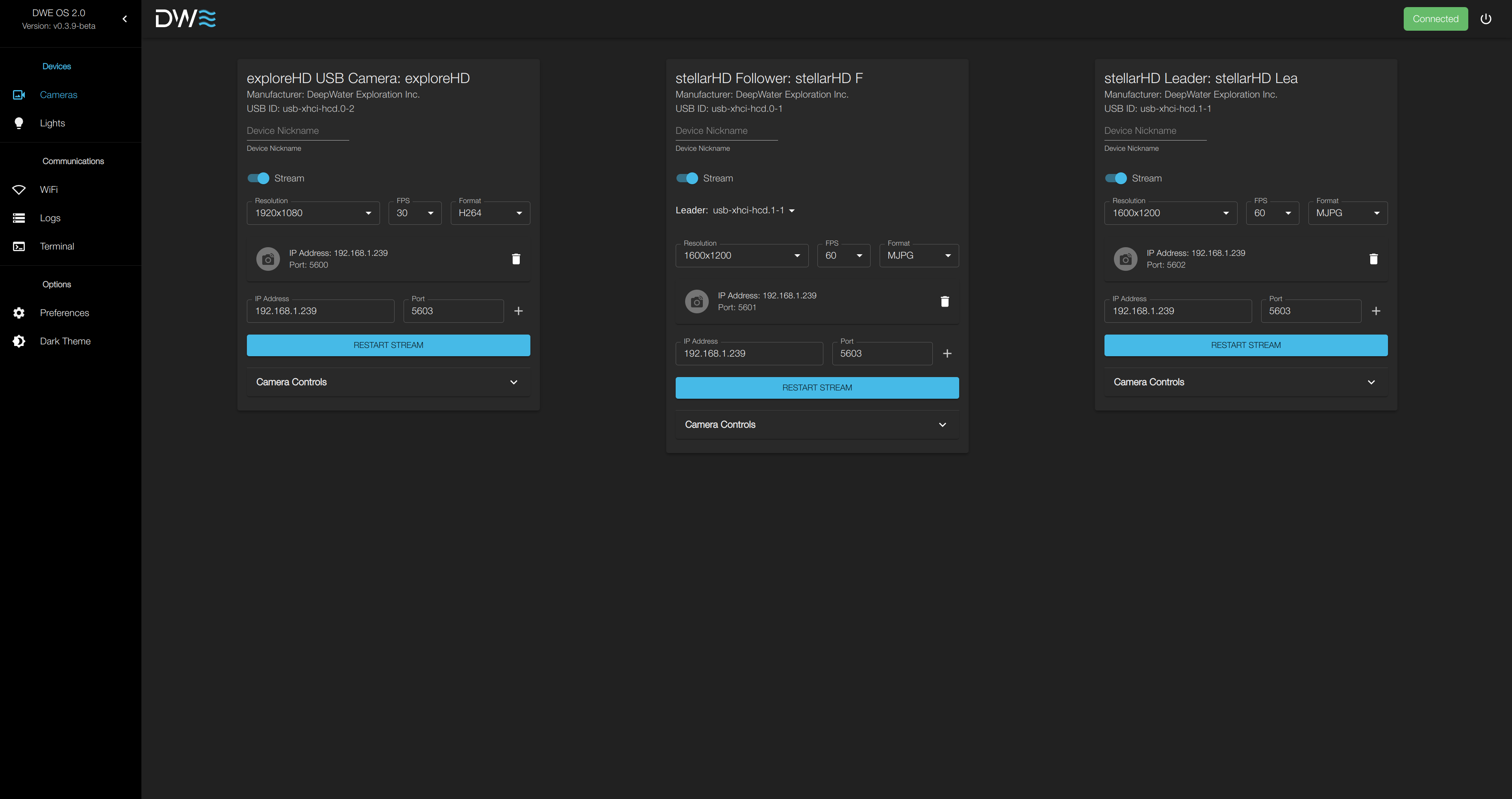 cameras page