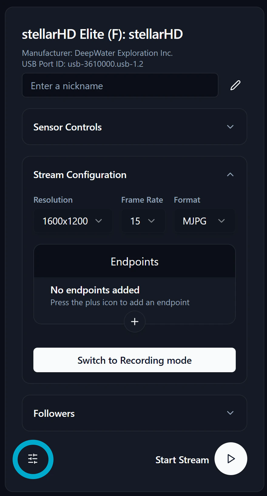 Bitrate Setting