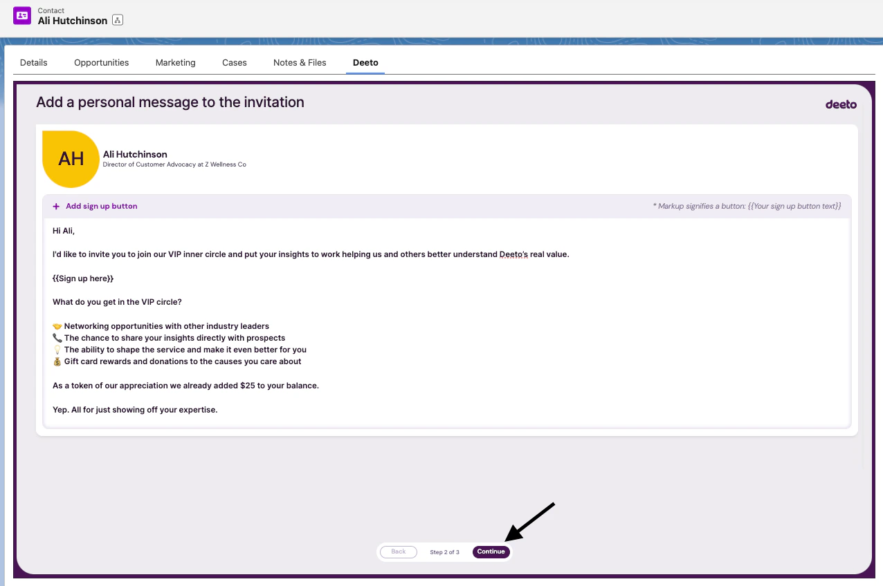 Complete the reference details form