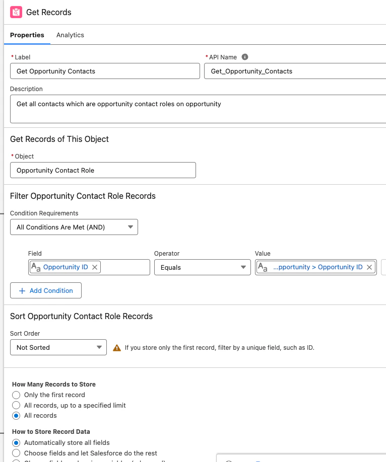 Assignment node showing the campaign ID variable being set for one of the outcome branches